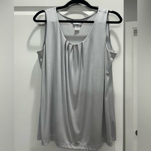 Silver sleeveless blouse